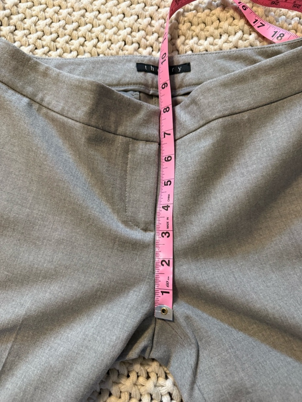 Theory Gray Dress Wool Trousers - Picture 9 of 9